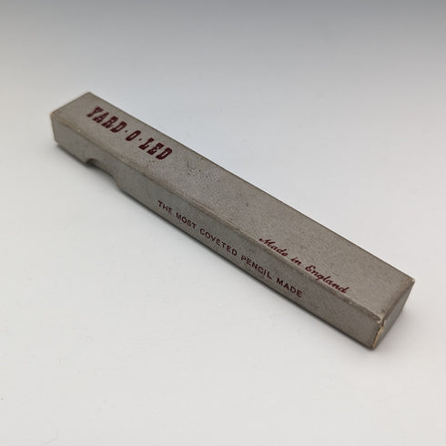 British Vintage Yard O' Red Rhodium Plated Hexagon Propelled Pencil in Paper Box